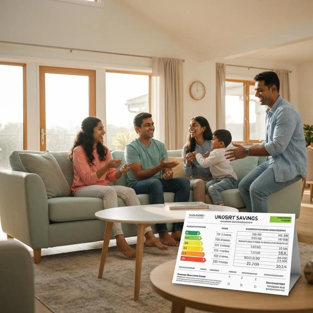 Family enjoying comfort and energy savings from underfloor insulation in their home