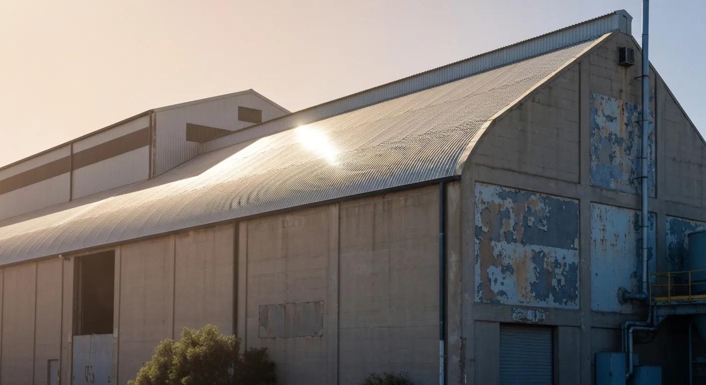 A visual depiction of the distinct climate challenges faced by industrial buildings across Western Australia, including intense heat, pervasive humidity, and corrosive coastal winds